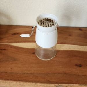 Herb nut spice grinder Vintage glass jar kitchen tools gadget utensils